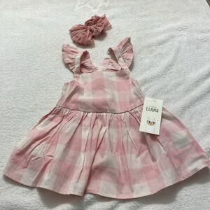 NWT LLAMa Sun Dress with Headband